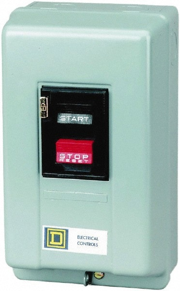 3 Poles, 18 Amp, M-0 NEMA, Enclosed Push